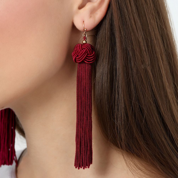 Long Tassel Earrings - Picture 5 of 7